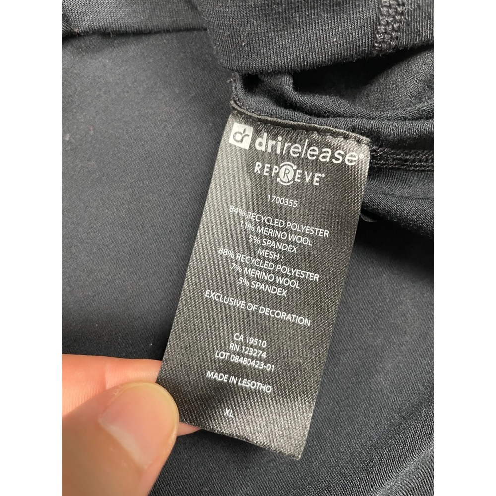 Paradox Shirt Mens XL Black 1/4 Zip Merino Wool Pullover Preppy Layer Repreve - Picture 5 of 9